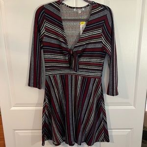 NWT Stilletto’s 3/4 Length Sleeved Striped Dress- Medium